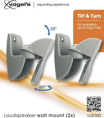 Produktbild Vogels Vlb 500 (1 Paar, Wandmontage, Schwenkbar)