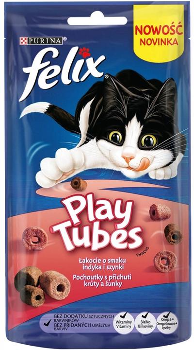 Produktbild Felix Play Tubes Turkey Ham - Trockenfutter für Katzen - 50 g (Senior, 1 Stk., 50 g)