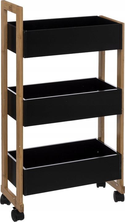 5Five Trolley, three storage boxes - wood / black