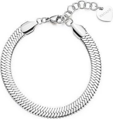 Produktbild Sagapo S'Agapo Hadek Chunky Shk97 Steel Bracelet For Women (Stahl)