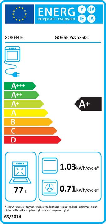 Energy Label Gorenje GO66E PIZZA350C