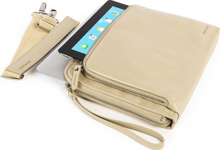 Produktbild Tucano Elle, Damen Notebooktasche aus Leder für 11 Zoll Geräte, IVORY