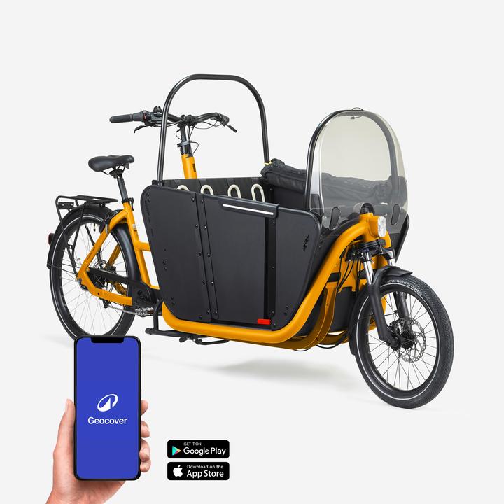 Produktbild Btwin E-Lastenfahrrad Cargobike Long John F900E Family gelb