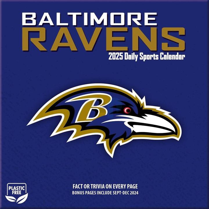 Actual product image NFL - Baltimore Ravens - Desk Calendar 2025 (German, French, Italian, Spanish, English)