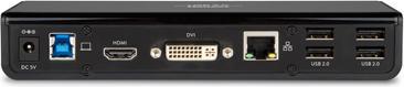 Image du produit Hamlet Station d'accueil USB 3.0 à double affichage DVI et HDMI, hub avec 6 ports USB, LAN ET AUDI (USB-A, USB-B, 6 Ports)