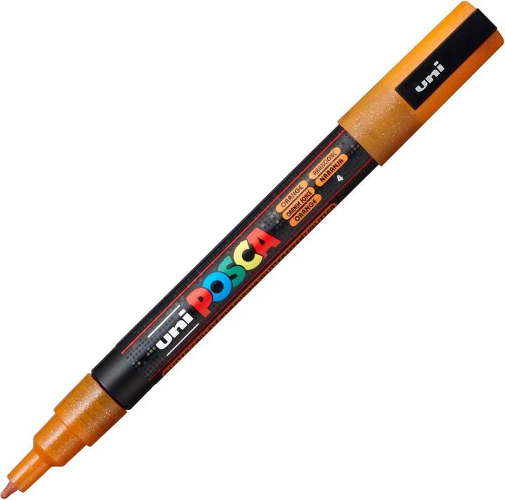 Actual product image Posca Marker PC-3M round tip (Glitter Orange, 1.30 mm, 1 x)