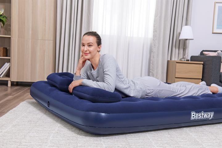Image du produit Bestway Matelas gonflable 2 places avec pompe manuelle 203 x 152 x 22 cm