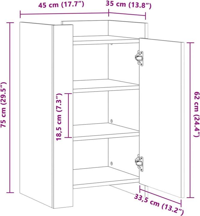 Productafbeelding VidaXL Dressoir (45 x 35 x 75 cm)