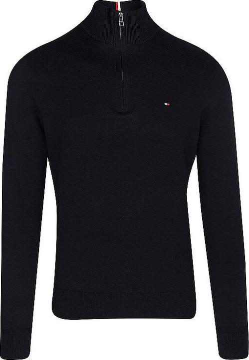 Tommy Hilfiger Pima CTN Chashmere Pullover Zip Mock Desert S
