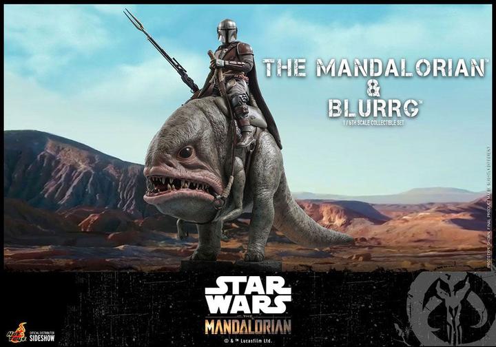 Produktbild Hot Toys Star Wars The Mandalorian Actionfiguren Doppelpack 1/6 The Mandalorian & Blurrg 37 cm