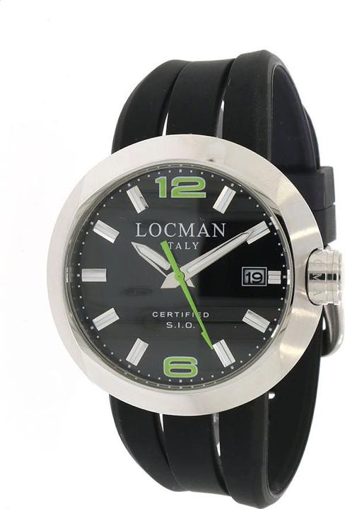 Produktbild Locman Italy Herrenuhr Change schwarz grün Kautschuk Edelstahl Ref. 0422 (Analoguhr, 46 mm)