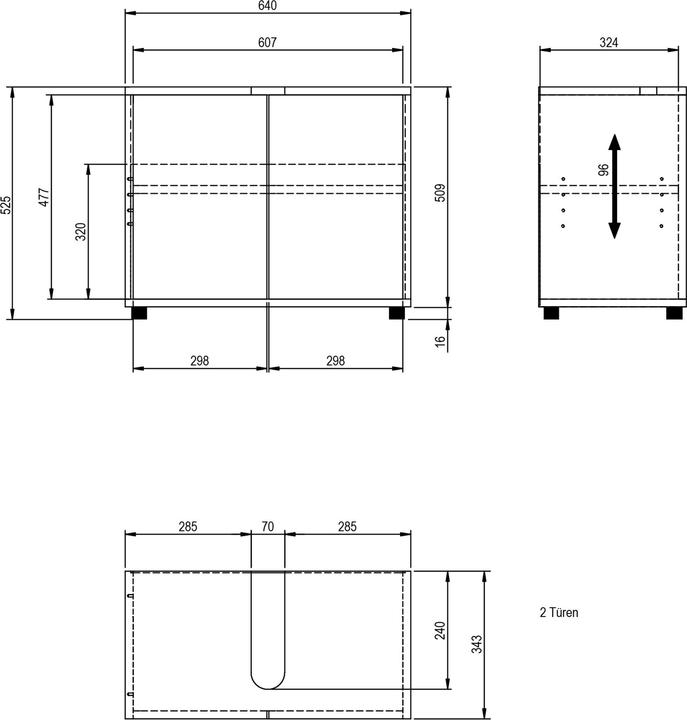 Immagine prodotto micasa Calvo (64 x 34,5 x 52,5 cm)