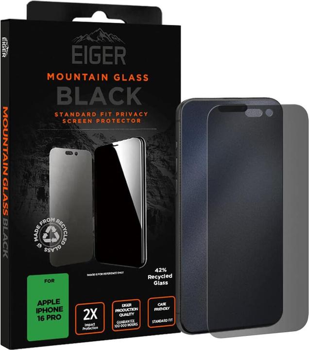 Immagine prodotto Eiger Mountain Glass Black (1 Pezzo/i, Apple iPhone 16 Pro)
