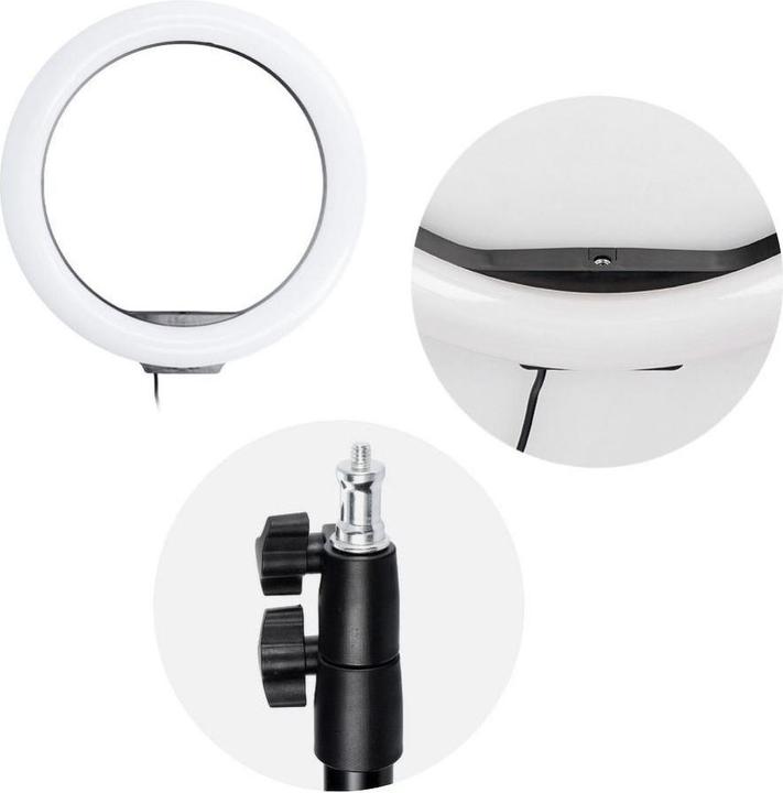Image du produit Techonic Smart device OEM LED Ring Stream RGB lamp 12" FULL COLOR avec support pour mobile + trépied noir