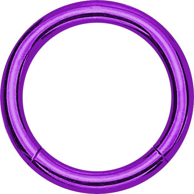 Star Piercing Segmentring klappbar violett (ohne Messing, Chirurgenstahl 316L)