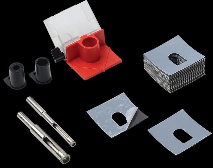 Immagine prodotto Rubi Set Easy Gres: 2 punte diamantate per piastrelle in ceramica, 6 mm e 10 mm + guida con serbatoio (6, 10 mm)