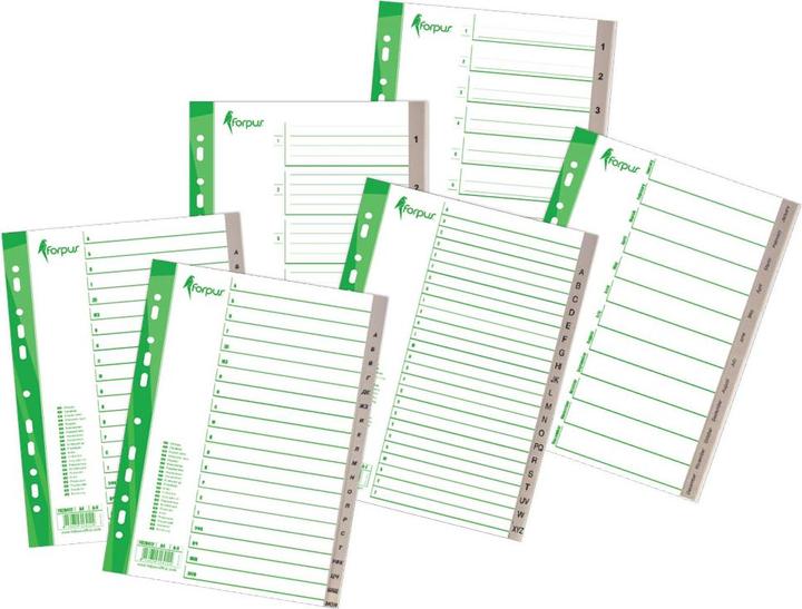 Produktbild Forpus Divider, A4, numbers 1-20, plastic