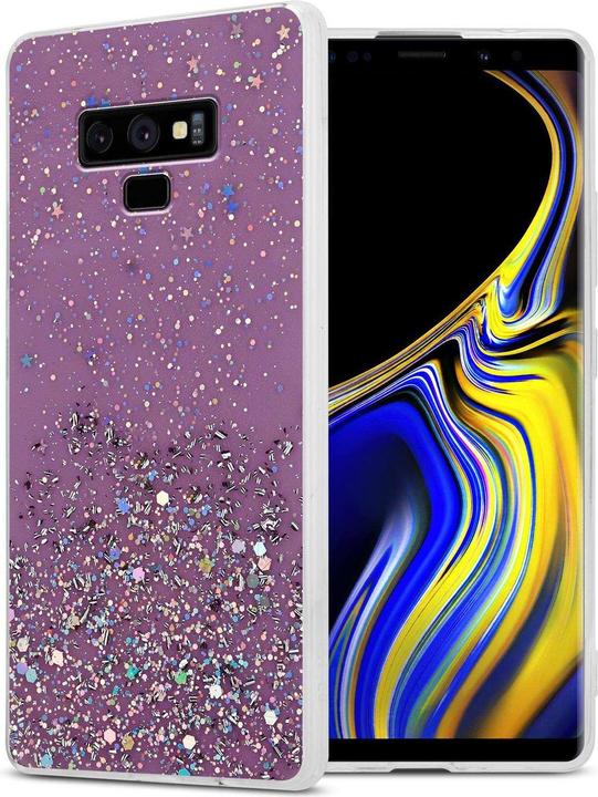Purple with glitter