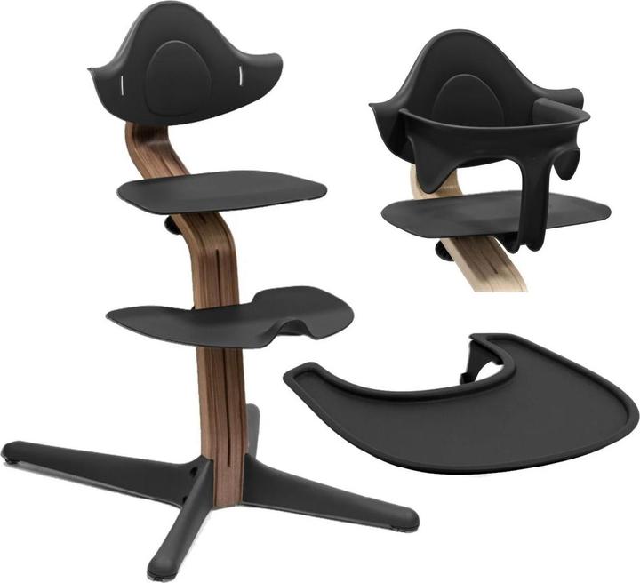 Immagine prodotto Stokke Nomi Walnut Stuhl inkl. Baby Set und Tray (Seggiolone)