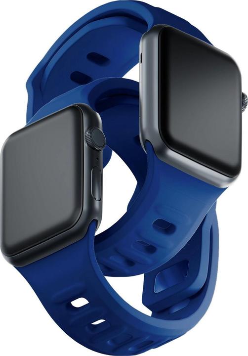 Actual product image 3MK Silicone Watch Strap Niebieski/Blue dla Apple Watch 42/44/45/49mm (Silicone, Stainless steel, 3, 4, 9, Extremist)