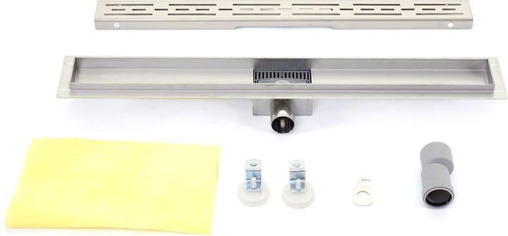 Actual product image Swisshandel24 Shower Channel 100cm Floor Drain Drain Shower Drain, Stainless Steel Siphon 50-120cm (1000 mm)
