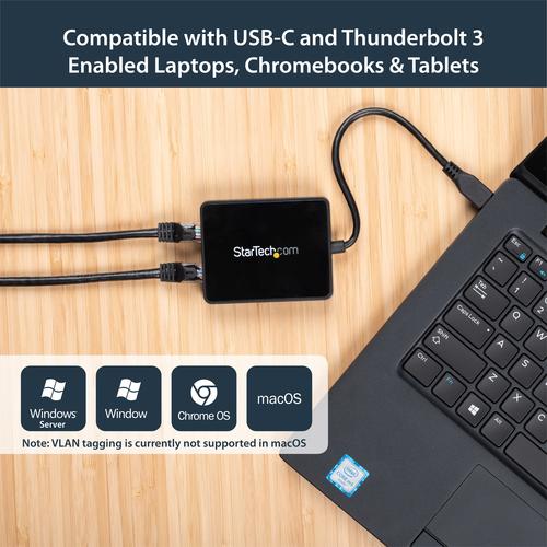 Immagine prodotto StarTech Adattatore Da USB-C A Doppio Gbe (USB, RJ45 Gigabit Ethernet (2x))