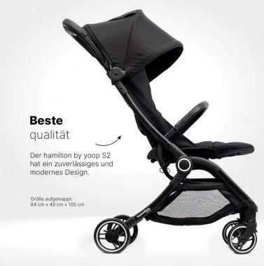 Productafbeelding Hamilton by yoop S2 Black - Lichtgewicht buggy - MagicFold™ Technologie