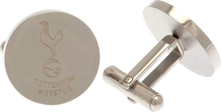 Actual product image Tottenham Hotspur FC Round Stainless Steel Cufflinks (100% synthetic material)
