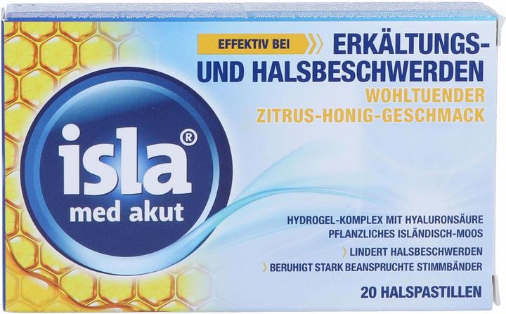 Actual product image Isla Pastilles med acute citrus-honey 20 pieces (20 Piece)