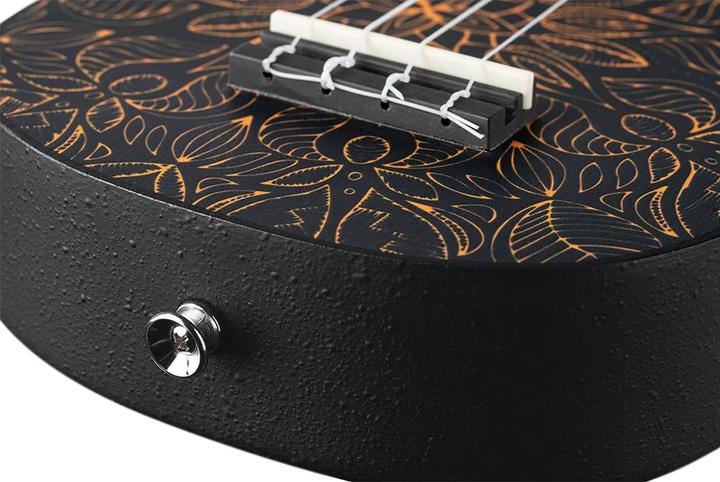 Actual product image Keiki Ukulele Package - Soprano - Orange Kaleidos. (Soprano, Soprano)
