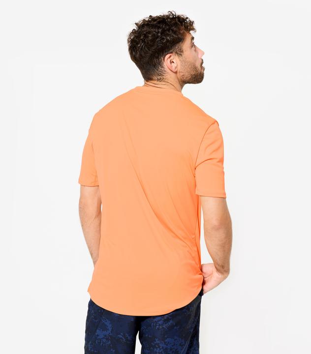 Produktbild Domyos Men's Short-Sleeved Crew Neck Breathable Fitness T-Shirt - Orange (S)