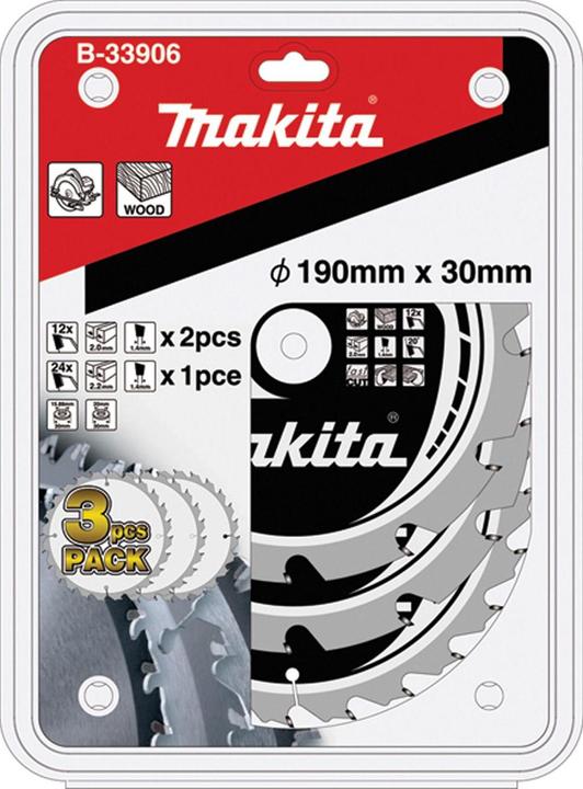 Produktbild Makita Kreissägeblatt-Set 3tlg. 190 m