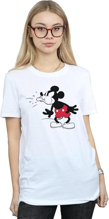 Actual product image Disney Womens/Ladies Mickey Mouse Tongue Cotton Boyfriend T-Shirt (XXL)
