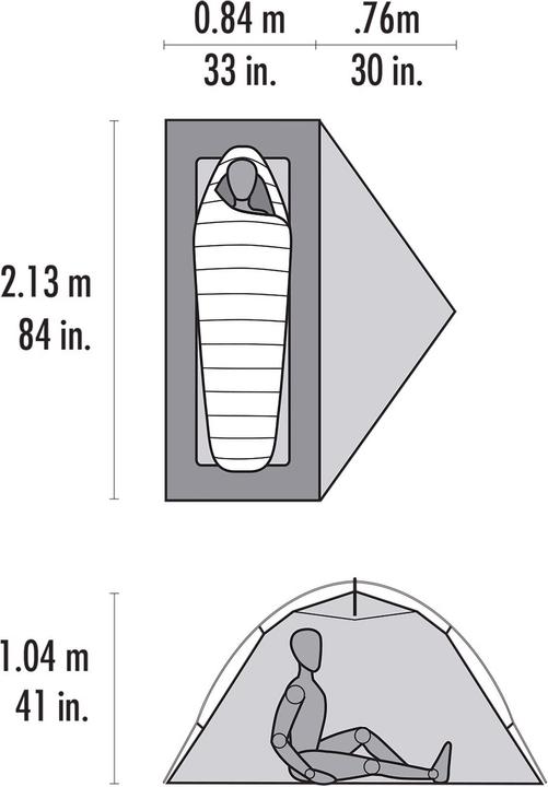 Image du produit Msr Accès 1 (Tente igloo, 1.36 kg, 1 personne)
