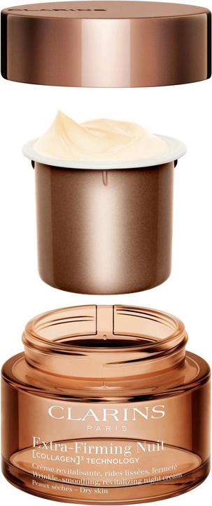 Image du produit Clarins Extra-Firming Nuit (COLLAGEN)³ TECHNOLOGY Crème Peaux sèches Refill (50 ml, Crème de nuit)