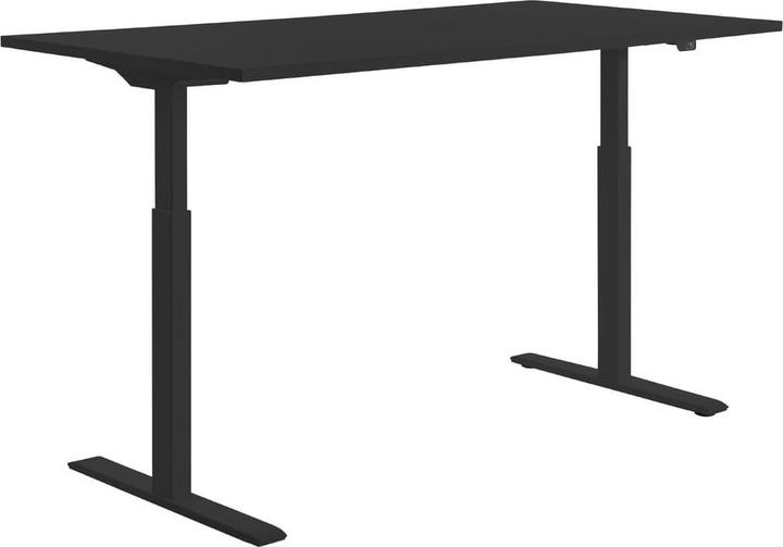 Produktbild Topstar E-Table elektrisch höhenverstellbarer Schreibtisch schwarz rechteckig, T-Fuss-Gestell schwarz (80 x 68 cm)