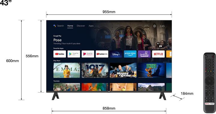 Productafbeelding TCL 43S5400A (43", LED, Volledige HD, 2023)