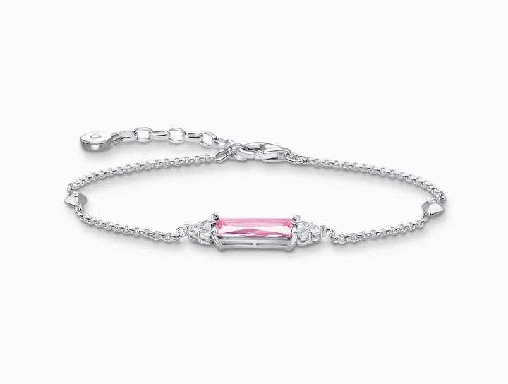 Image du produit Thomas Sabo Bracelet avec pierre rose (19 cm, Argent 925)