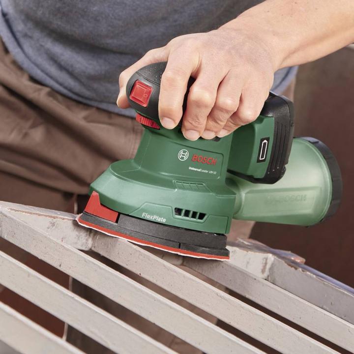 Productafbeelding Bosch Home & Garden UniversalSander 18V-10 Accu multischuurmachine - Incl. rechthoekige schuurvoet en 2 schuurbladen - Z (Delta schuurmachines)