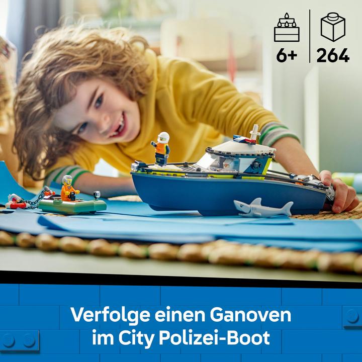 Immagine prodotto LEGO Verfolgungsjagd im Polizeiboot (60456, LEGO City)