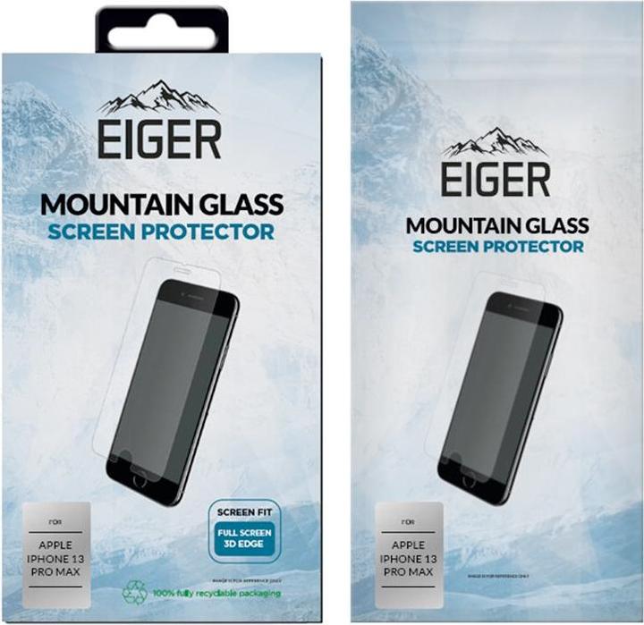 Immagine prodotto Eiger Mountain Glass Clear Edge (1 Pezzo/i, Apple iPhone 13 Pro Max, Apple iPhone 14 Plus)