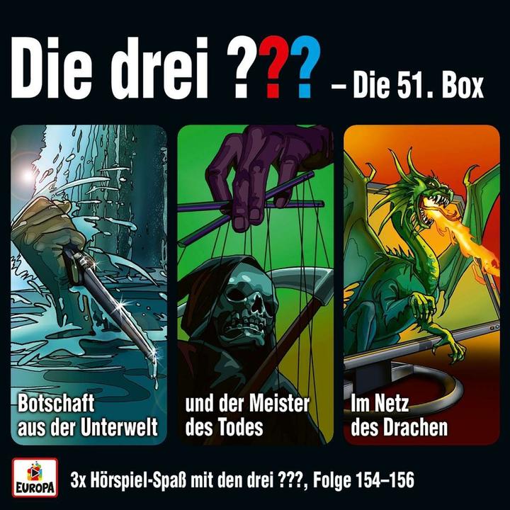 Produktbild Die drei DREI FRAGEZEICHEN - 51 Box (F 154 - 156) (Die drei ???, Kari Erlhoff, Deutsch)