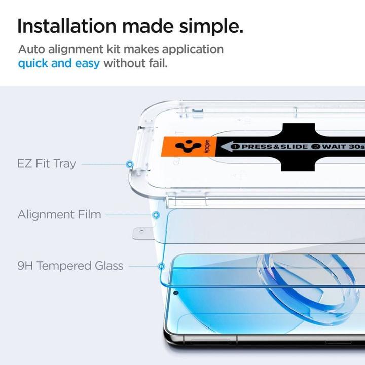 Actual product image Spigen Glas.TR Sam S23 2szt./2pcs "EZ FIT" AGL05958 szkło hartowane (2 Piece, Samsung Galaxy S23)