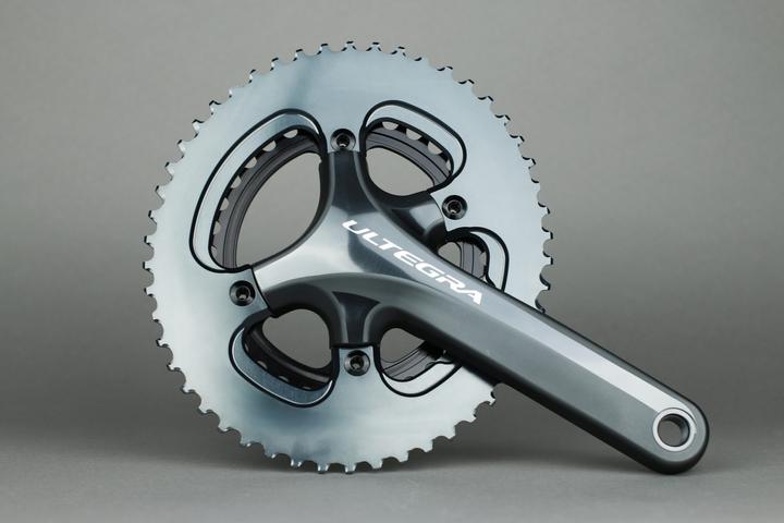 Image du produit AbsoluteBLACK aBLACK ROAD SILVER edition OVAL 110BCD 4 holes 2X chainring, asymmetric GREY TITANGRAUM (50)