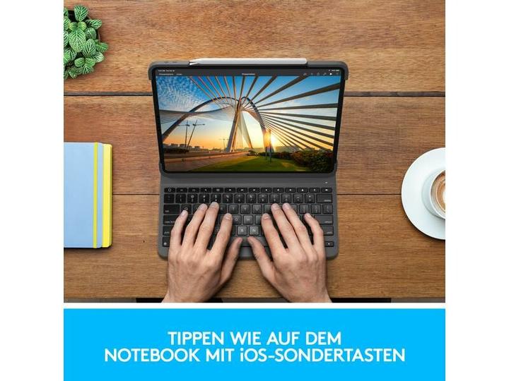 Produktbild Logitech Slim Folio Pro (CH, iPad Pro 12.9 2018 (3. Gen), iPad Pro 12.9 2020 (4. Gen))
