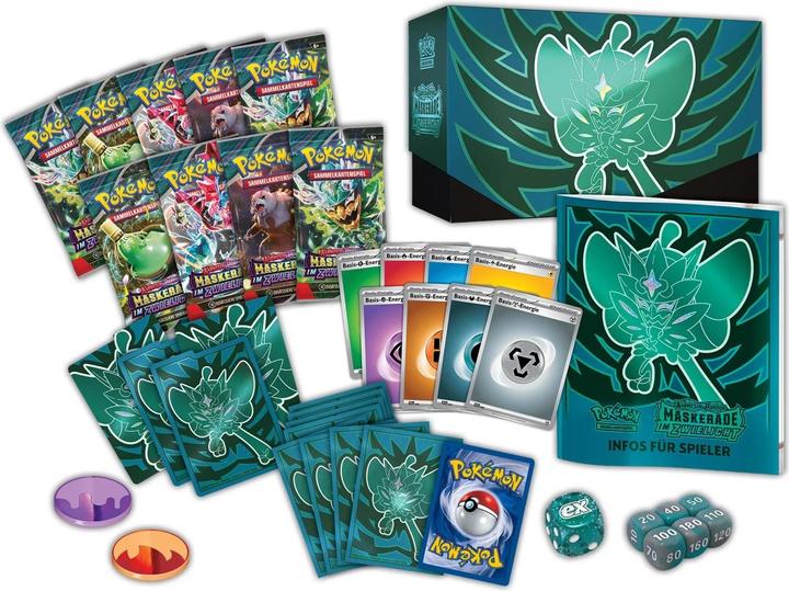Actual product image Pokémon Twilight Masquerade (German, Elite / Top Trainer Box)
