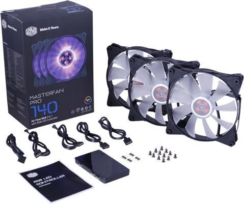 Produktbild Cooler Master MasterFan Pro 140 Air Flow RGB-Prozessorlüfter Schwarz, Transparent (140 mm, 1 x)