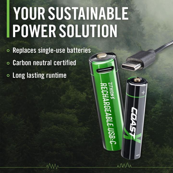 Actual product image Coast Zithion-X USB-C (4 pcs., AA, 2400 mAh)