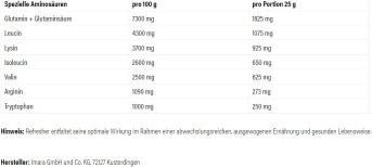 Valori nutrizionali e ingredienti Ultra Sports Aggiornamento (Neutro, 1 x)