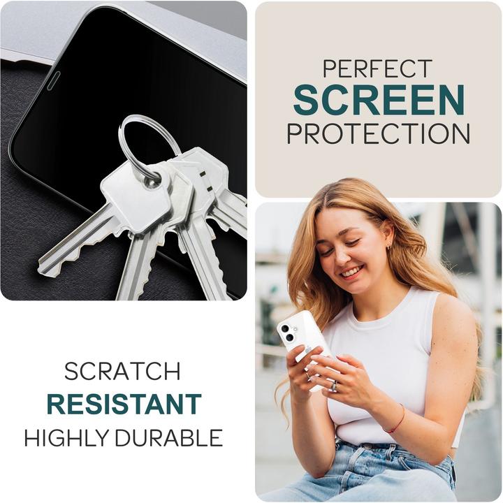 Produktbild Nalia 2x Schutzglas & 1x Schablone (2 Stück, Apple iPhone 16)